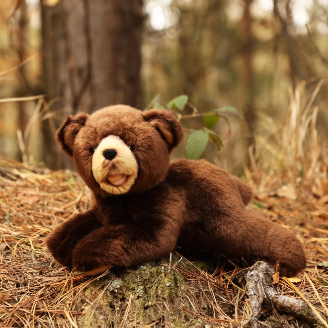 Plüschbär Dunkelbraun Liegend mit Umweltfreundlichem Material