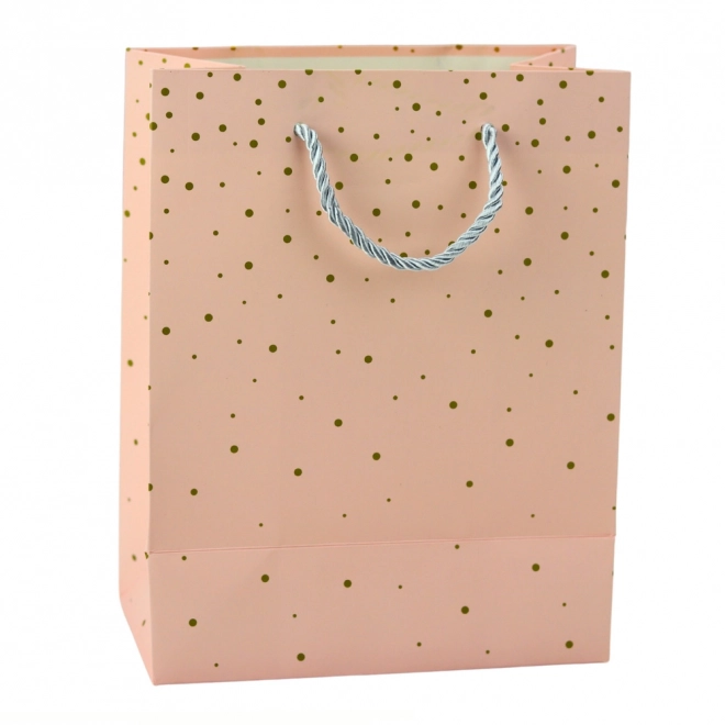 Geschenktüte mit goldenen Punkten