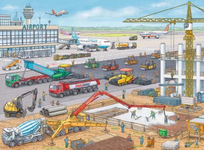 Ravensburger Flughafen-Baustelle XXL Puzzle 100 Teile