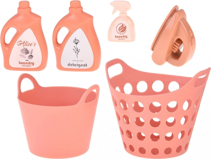 Umfangreiches Zubehör für eine komplette Spiel-Wäscherei