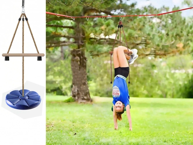 Kinder Rundscheibe Gartenschaukel Seil dick – Blau
