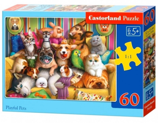 Puzzle Verspielte Haustiere 60 Teile