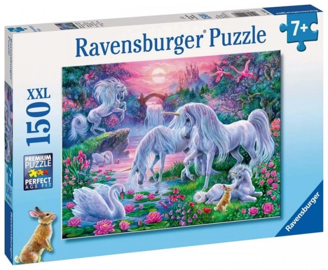 Einhörner bei Sonnenuntergang Puzzle 150 Teile