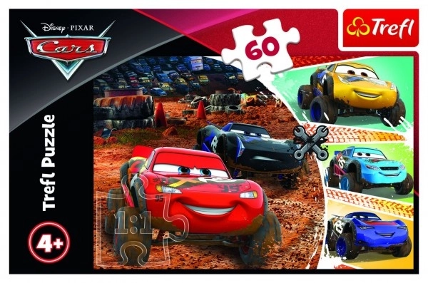 Puzzle 60 Teile - Cars 3, Lightning McQueen mit Freunden