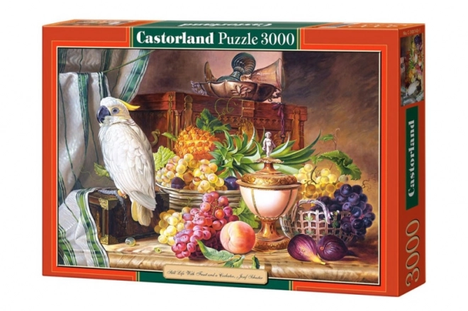 Puzzle 3000 Teile Stillleben mit Papagei, Josef Schuster