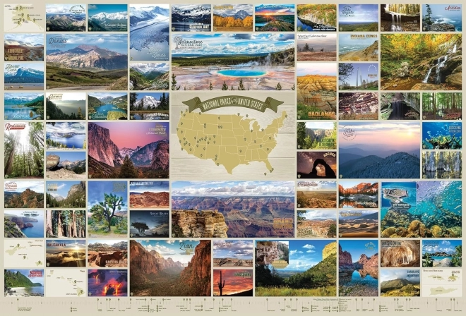 Puzzle Nationalparks USA 2000 Teile