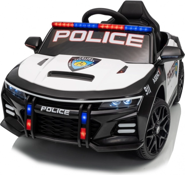 Schwarzes Polizeiauto 911 Agentur