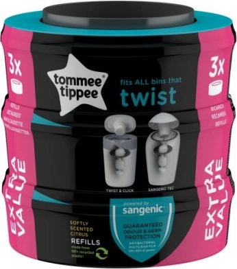Sangenic Ersatzkassette Twist universell, 3 Stk.
