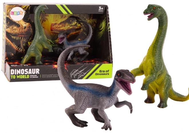 Dinosaurier Figuren Set Brachiosaurus Velociraptor