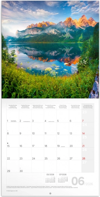 Notizkalender Alpen 2026