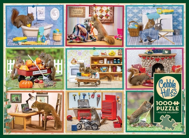Cobble Hill Puzzle Eichhörnchen Zuhause 1000 Teile