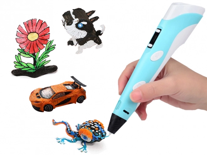 Magischer 3D-Stift mit Filamenten – Lila