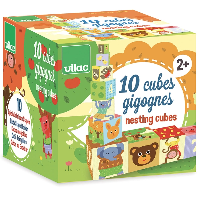 Set von 10 Stapelwürfeln