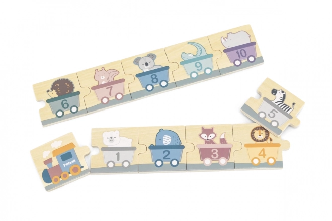 VIGA PolarB Holzpuzzle Zahlen Montessori