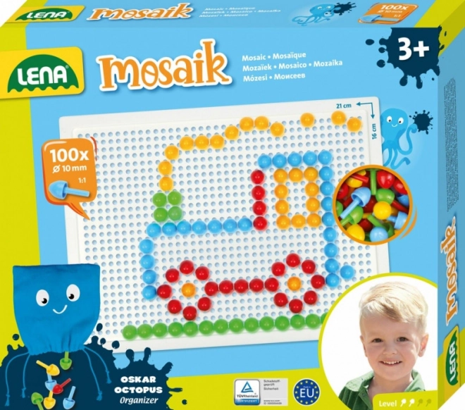 Lena Kleine Transparente Mosaik – Große Mosaik, 15 mm farbig glatt (120 Stück)