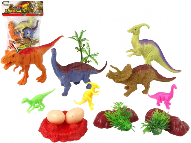 Dinosaurierfiguren-Set mit Zubehör, 15 Stück