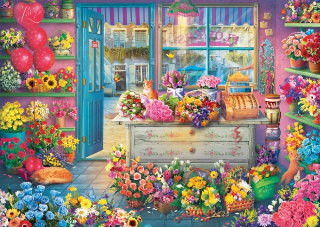 Puzzle Bunte Gärtnerei 1000 Teile