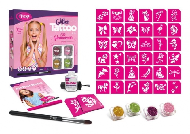 TyToo Glamouröse Glitzer-Tattoo Set