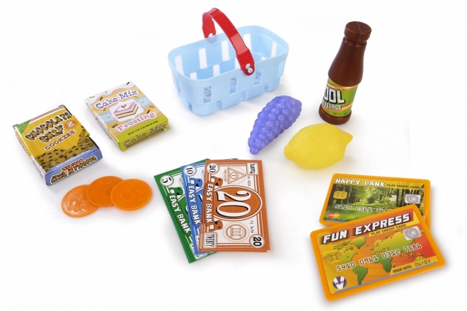 Spielzeug Supermarktkasse mit Korb