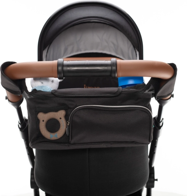 Organizer für Kinderwagen Deluxe Schwarz
