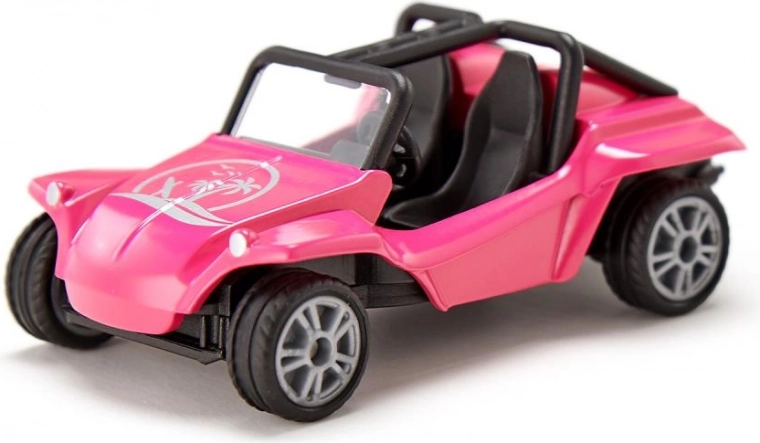 Detailreicher rosa Buggy mit Freilauf der Räder