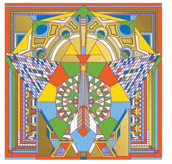 Metallisches Puzzle Frank Lloyd Wright Hotel Imperial 500 Teile