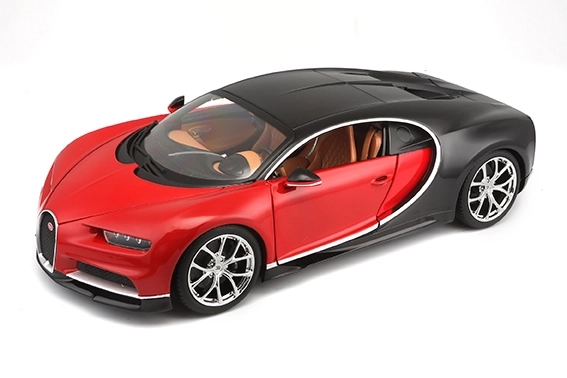 Bburago Bugatti Chiron Modellauto schwarz/rot