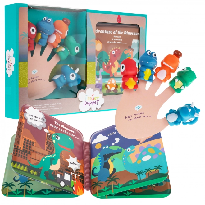 Dinosaurier Fingerpuppen Set mit Buch