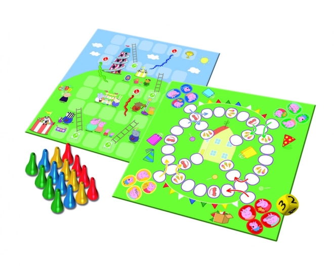 Schweinchen Peppa 2-in-1 Spiel: Leiterspiel und Ludo