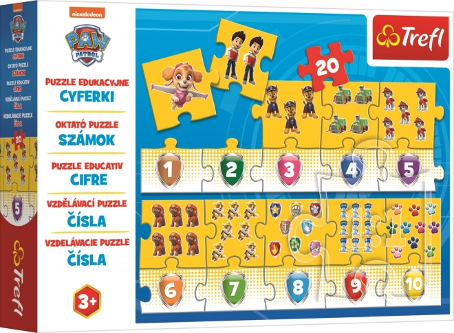 Paw Patrol Lernpuzzle Zahlen