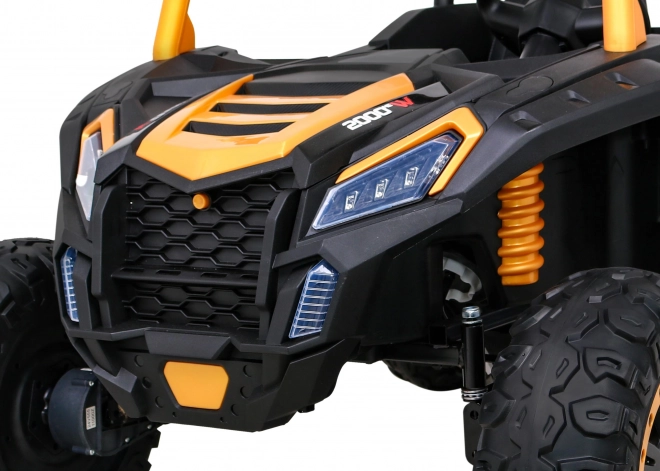Buggy ATV Racing pro 2 Kinder + Antrieb 4x4 + Fernsteuerung + langsamer Start + MP3 LED – Gold