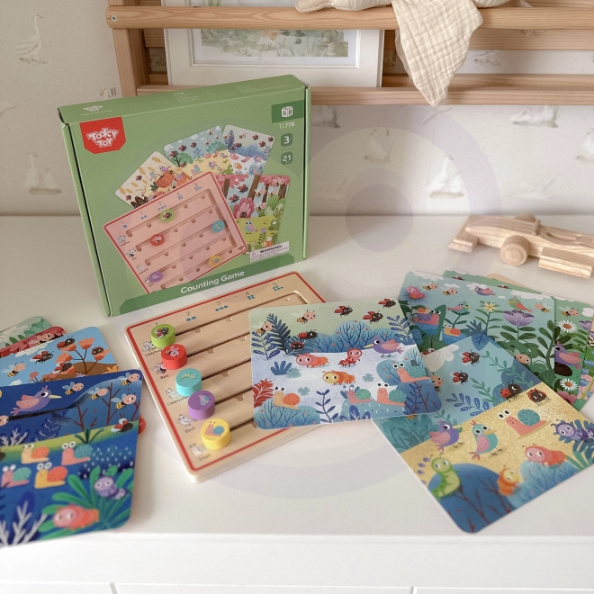 Tooky Toy Holzspiel Lernen der Tierzählung
