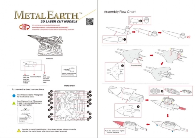 Metal Earth 3D-Puzzle F-15 Eagle Flugzeug