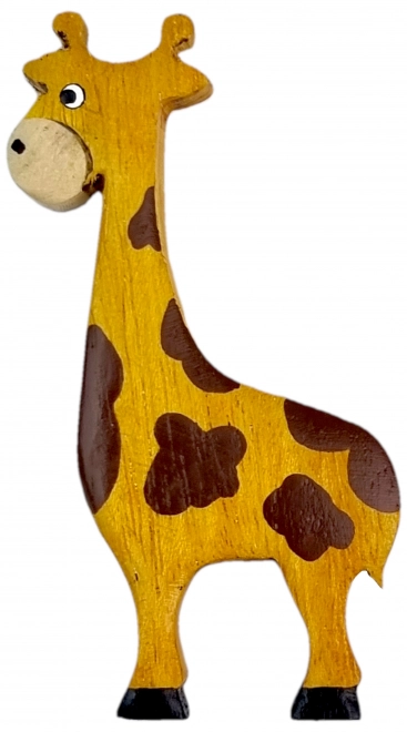 Großer Holzmagnetschmuck Giraffe