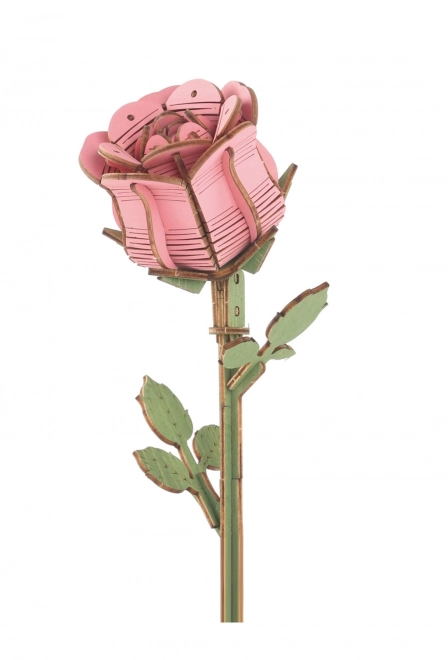3D Holzblume Rose