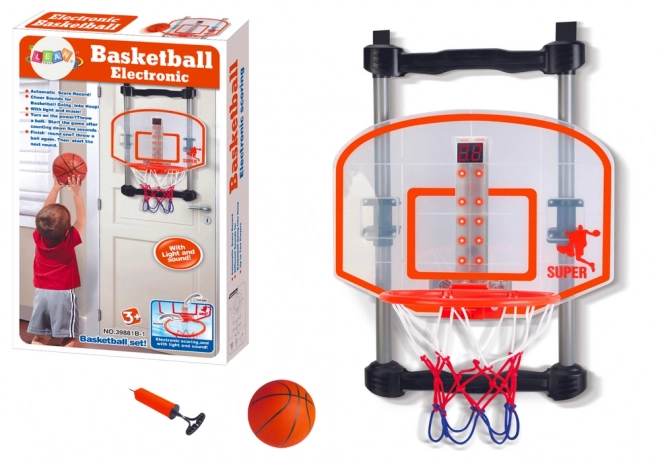Indoor Basketballkorb Set mit Ball und Pumpe