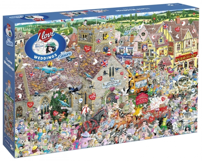 Gibsons Puzzle Ich liebe Hochzeiten und Festessen 1000 Teile
