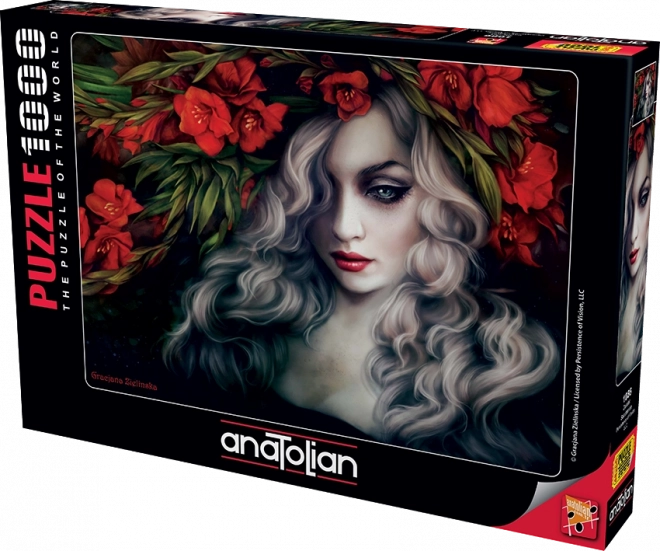 Anatolian Puzzle Frau in Blumen 1000 Teile