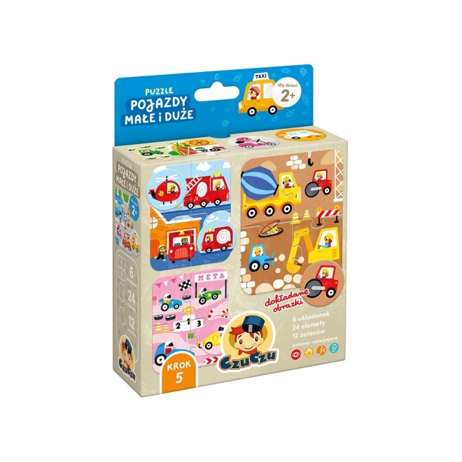 Puzzle Kleine und Große Autos