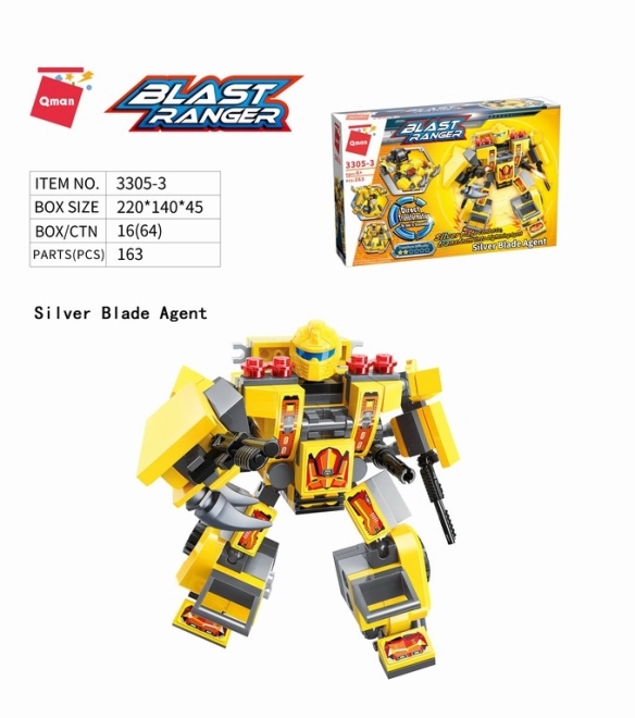 Qman Blast Ranger Transformierende Baustein-Sets