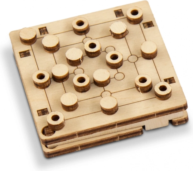 Holz-3D-Puzzle – Taschen-Brettspiel von WOODEN CITY