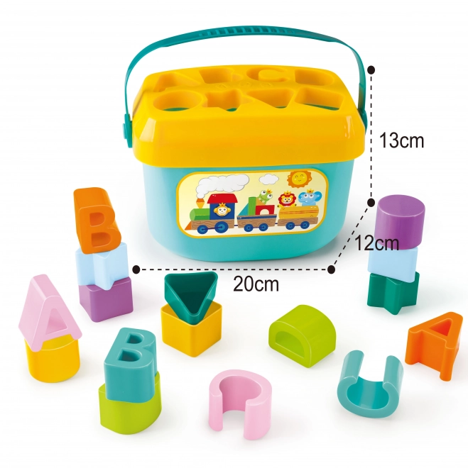 Woopie Kinder Sortierbox 2-in-1 mit Koffer und Lernalphabet
