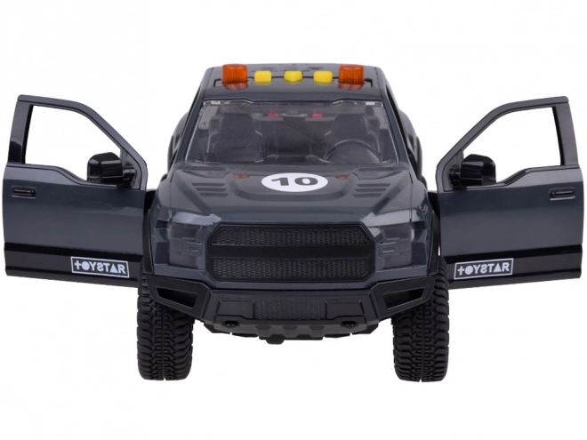 Kinder Pickup mit Motorrad und Lichteffekten