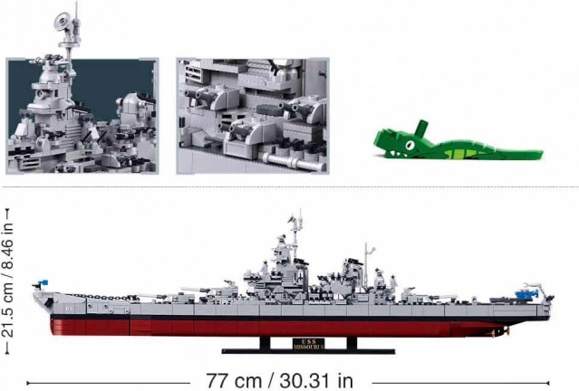 Sluban Schlachtschiff USS Missouri 1:350 Bausatz