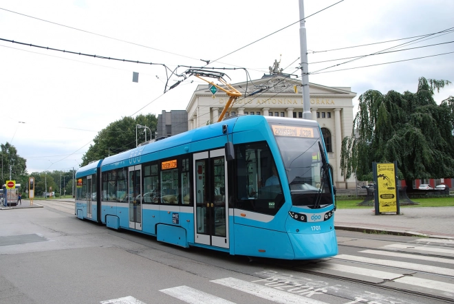 Moderne Straßenbahn DPO Ostrava