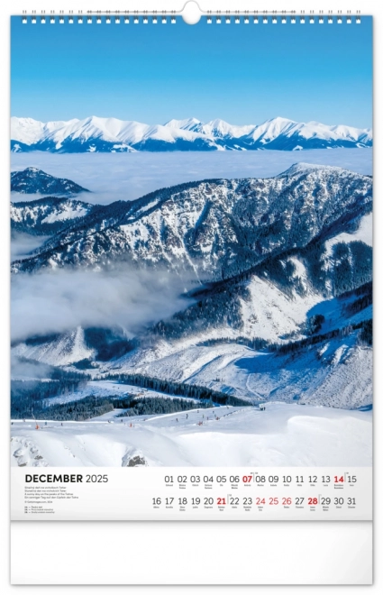 Notique Wandkalender Tatry 2025