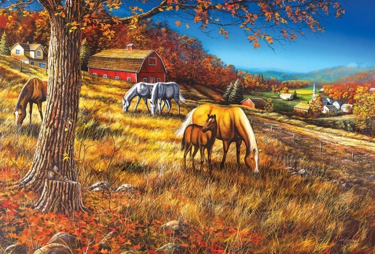 Puzzle COBBLE HILL Begegnung am Hang 2000 Teile
