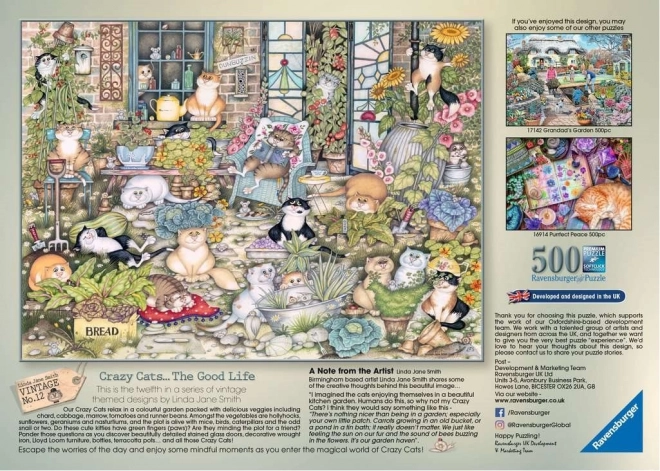 Ravensburger Puzzle Verrückte Katzen: Katzenleben 500 Teile