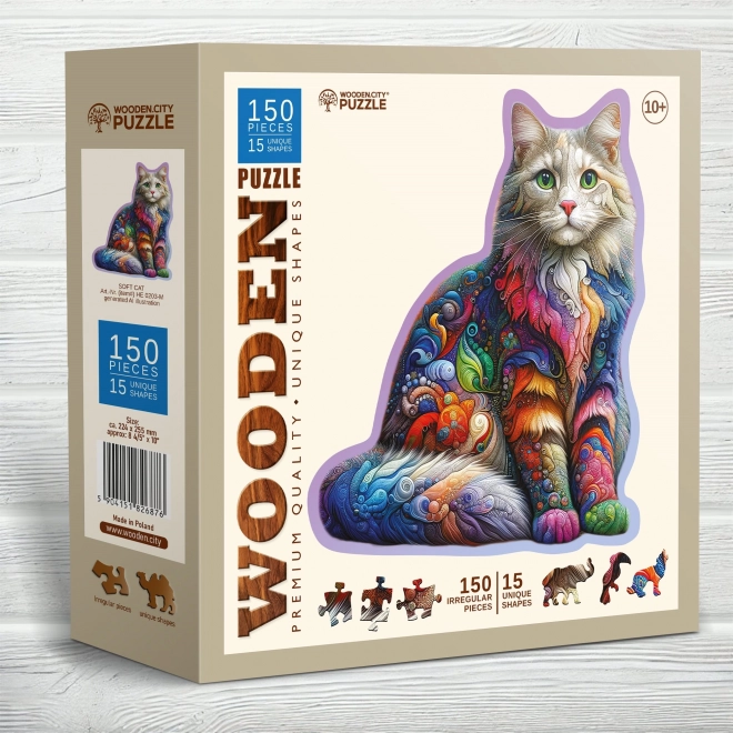 Holzpuzzle Sanfte Katze 150 Teile