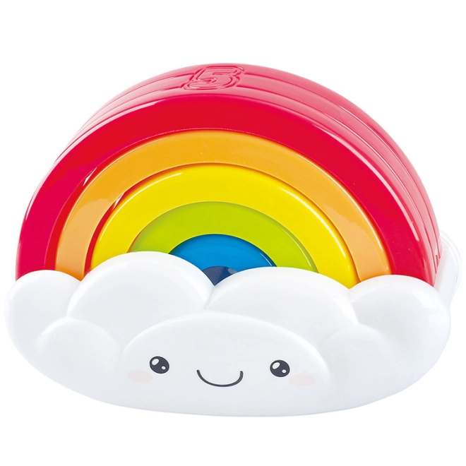 Fröhliches Design mit lächelnder Wolke